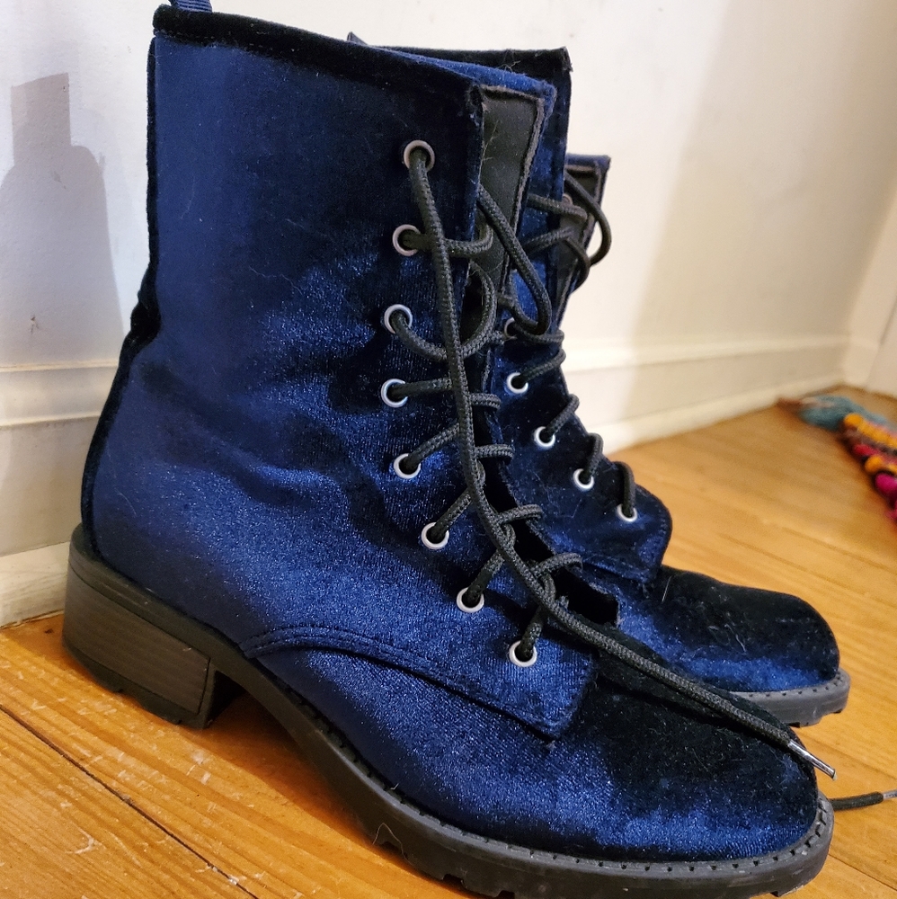 Velvet combat boot - Picture 2 of 2